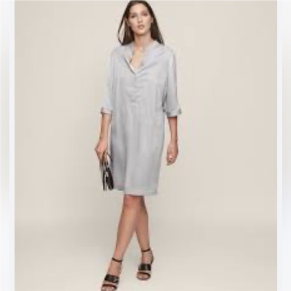 Reiss Dresses & Skirts - NWT REISS silver grey Mccarthy Shirt Dress, size US 6